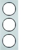 BERKER R.3 Ramka potrójna aluminium/czarny 10132284 HAGER