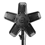 RIGEL LED zestaw: lampa warsztatowa składana 5-skrzydłowa 55W + statyw + adapter