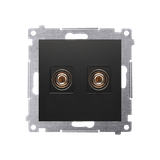 Simon 54 Gniazdo głośnikowe pojedyncze Przekrój przewodów dla wyjścia do 6 mm2 czarny