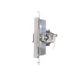 Simon 55 Gniazdo komputerowe pojedyncze RJ45 kategoria 6 z przesłoną przeciwkurzową Jasnoszary mat