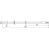 Drążek izolacyjny z gwintem M12, dł. 1060 mm