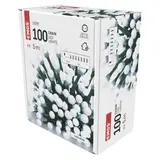 Lampki choinkowe 100 LED cherry 5m zimna biel, zielony przewód, IP20