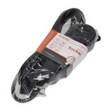 Przedłużacz 3-krotny 2P+Z (Schuko) , 3m H05VV-F 3x1,5mm2, Imax=16A, płaska wtyczka, czarny ES-4(GS)/B/3 ORNO