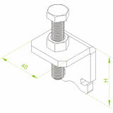 Uchwyt ceownika wzmocnionego Grubość 8,0 mm UCW2 752409 BAKS