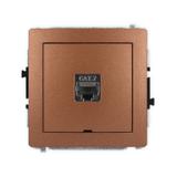 DECO Mechanizm gniazda komputerowego pojedynczego 1xRJ45, kat. 7, ekranowany, 8-stykowy, bez pola op