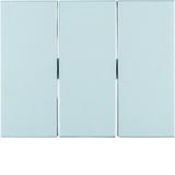 BERKER K.5 Klawisze do łącznika 3-klawiszowego aluminium 14657003 HAGER