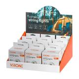 Lampka kempingowa z girlandą 8m 80/200lm 2000mAh 3000K biała ciepła LA-10 ORNO