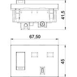 STD-BS0G RW1.5, Gniazdo 0°, pojedyncze, standard Brytyjski, z wyłącznikiem