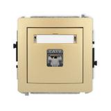 DECO Mechanizm gniazda komputerowego pojedynczego 1xRJ45, kat. 5e, ekranowany, 8-stykowy złoty