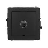 DECO Mechanizm gniazda komputerowego pojedynczego 1xRJ45, kat. 7, ekranowany, 8-stykowy, bez pola op