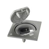 Simon Connect Wkład z pokrywą z gn. schuko + puste miejsce na wkład RJ45 stal nierdz. KSE10U/23/72 KONTAKT