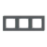 MINI Ramka uniwersalna potrójna z tworzywa grafitowy mat