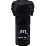 ECF-11-C - Przycisk kompaktowy z guzikiem krytym, 1NO+1NC, Czarny