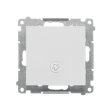 Simon 55 Przycisk zwierny /dzwonek/ z podświetleniem LED szybkozłączka Jasnoszary mat