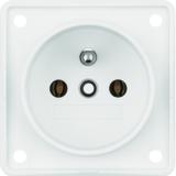 BERKER Integro Flow Gniazdo z uziemieniem biały 961852502 HAGER