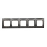 Simon 54 Premium Ramka 5-krotna PREMIUM do puszek karton-gips IP20 / IP44 antracyt DRK5/48 KONTAKT