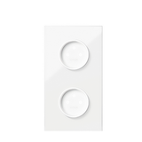 Simon 100 Panel 2-krotny: 2 gniazda zasilające biały