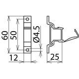 Łącznik szynowy izolowany, kolor czarny