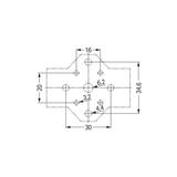 płytka montażowa do rozgałęźnika czarna