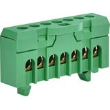 ESC-QBLOK7002 Listwa zaciskowa (1,5-10/16)mm2, 7 otworów, zielona