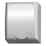 FALA Gniazdo pojedyncze z uziemieniem schuko wieczko w kolorze wyrobu - kolor biały