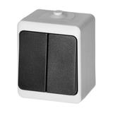 Łącznik świecznikowy AQUATIC MINI IP54, 10A, 230V AC, biało-czarny OR-OE-7301/WB ORNO
