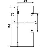 GS-A70170RW, Kanał podparapetowy asymetryczny