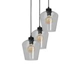 Milagro lampa wisząca Santiago Clear 3xE27 czarna MLP6611