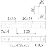 SZYNA DO MONT.OPRAW OŚW.50X50 6