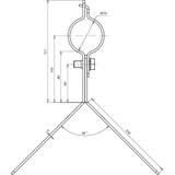 Element mocujący narożny do rur wsporczych, stal nierdzewna NIRO