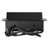 Gniazdo meblowe wpuszczane w blat z płaskim frezowanym rantem, ładowarką USB i przewodem 1,5m, 2x2P+ OR-GM-9035(GS)/B ORNO