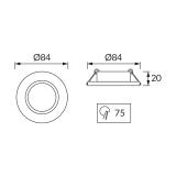 Sufitowa oprawa punktowa OKTAN C CHROME