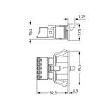 WINSTA MINI wtyk 5-torowy/opis SnapIn czarny /25szt./ WAGO