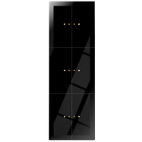 Dotykowy panel szklany potrójny 6 pól dotykowych czarny GP-222-B F&F