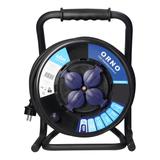 Przedłużacz bębnowy profesjonalny IP44, 4 gniazda 2P+Z (Schuko), kabel gumowy olejoodporny, H07RN-F