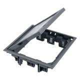 Simon Connect Puszka podłogowa 12x K45 lub 6x Simon500 z pokrywą 5mm z zamkiem szary