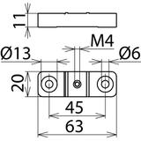 Podkładka do izolowanego montażu szyny C