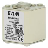 FUSE 100A 690V 1*BN/50 AR UC Wkładka szybka 100A AC 690V rozmiar 1 45x59x51 mm aR I 170M3412 EATON