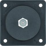 BERKER Integro Flow Gniazdo antracytenowe TV z obudową nieekranowaną czarny 945812503 HAGER