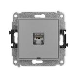 ICON Mechanizm gniazda komputerowego pojedynczego 1xRJ45, kat. 6, ekranowany, 8-stykowy, bez pola op