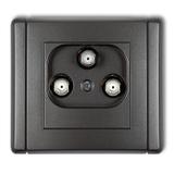 FLEXI Gniazdo multimedialne 3F DATA (Vectra) grafitowy