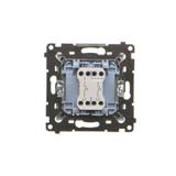 Simon 55 Przycisk zwierny podwójny zwierny bez piktogramu szybkozłączka Jasnoszary mat