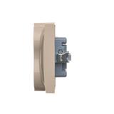 Simon 54 Gniazdo Schuko z przesłonami podwójne 16A z. śrub. kremowy