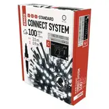 Oświetlenie łączone Standard - sople 100 LED 2,5 m zimna biel, IP44, timer