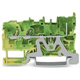 X-COMS złączka bazowa 2-prz./2-pin. żółto-zielona