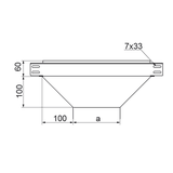 Trójnik redukcyjny 400x60mm Grubość 1,00 mm TRBJ400H60 165401 BAKS