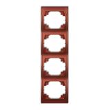 LOGO Ramka pionowa poczwórna brązowy metalik