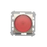 Simon 54 Sygnalizator świetlny LED – światło czerwone 230V złoty mat DSS2.01/44 KONTAKT