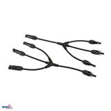 ZŁĄCZE SOLARNE MC4 1000V POTRÓJNE RÓWNOLEGŁE Z KABLEM PARA