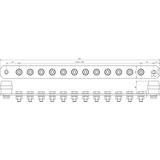 Szyna wyrównawcza bez pokrywy, stal nierdzewna NIRO